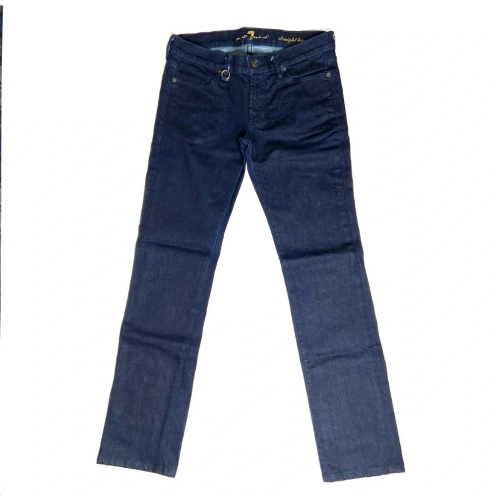 7 FOR ALL MANKIND Straight Leg Jeans with Pocket Detail